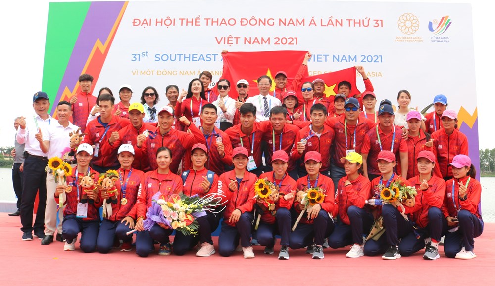 SEA Games 31: Đội tuyển Rowing Việt Nam đứng thứ Nhất toàn đoàn với 8 Huy chương Vàng